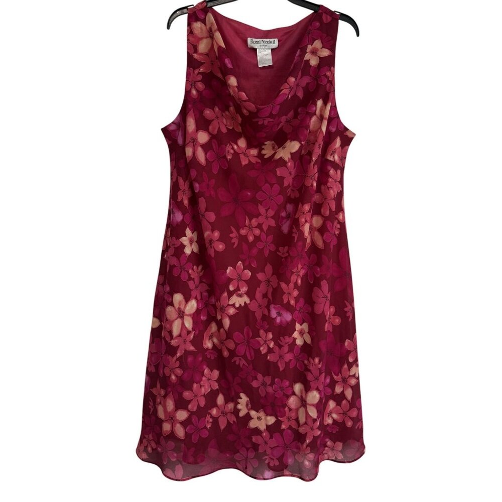 Ronni Nicole Floral Sleeveless Dress Size 22 Lined PlusSize Feminine Lightweight